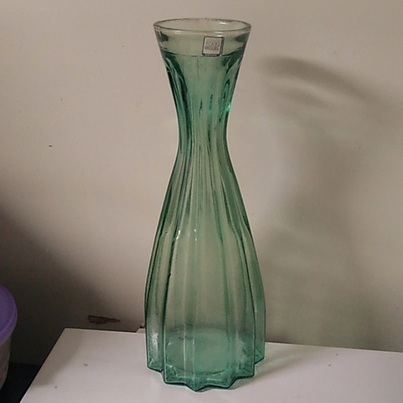 Vidrios San Miguel Accents Vidrios San Miguel 5 Recycled Glass Handmade Ribbed Vase Smoke